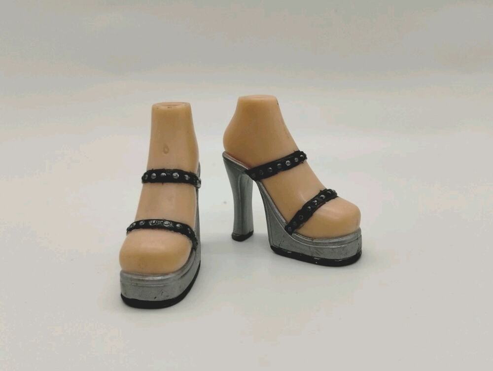 Bratz Funk N Glow Cloe Platform High Heel Shoes - Black Silver